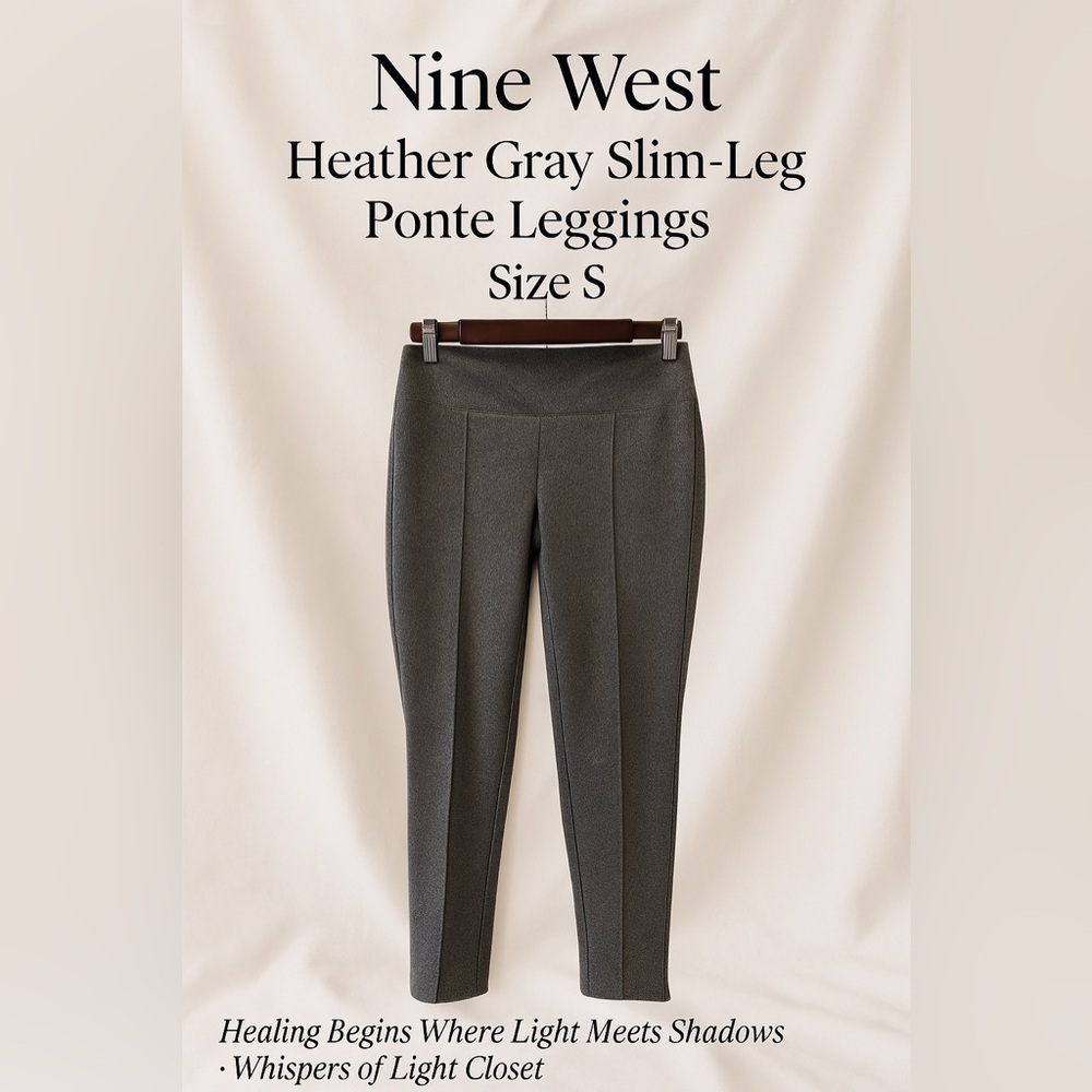 Size S Nine West Heather Gray Ponte Leggings Slim Leg Work Pant